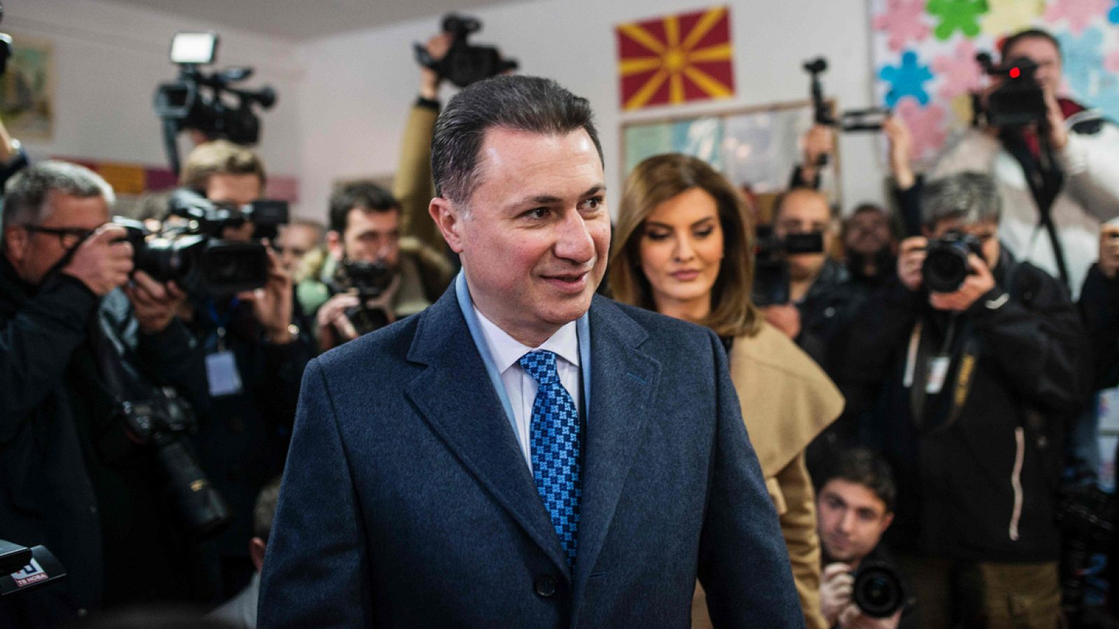 El primer ministro y líder de ganador de las elecciones VMRO-DPNE Nikola Gruevski.