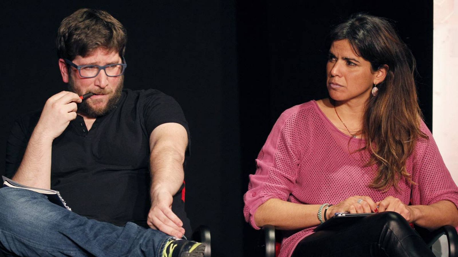 Miguel Urbán y Teresa Rodríguez, principales exponentes de la corriente anticapitalista de Podemos.