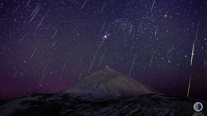 Las islas Canarias volverán a ser un lugar privilegiado para contemplar la lluvia de Gemínidas.