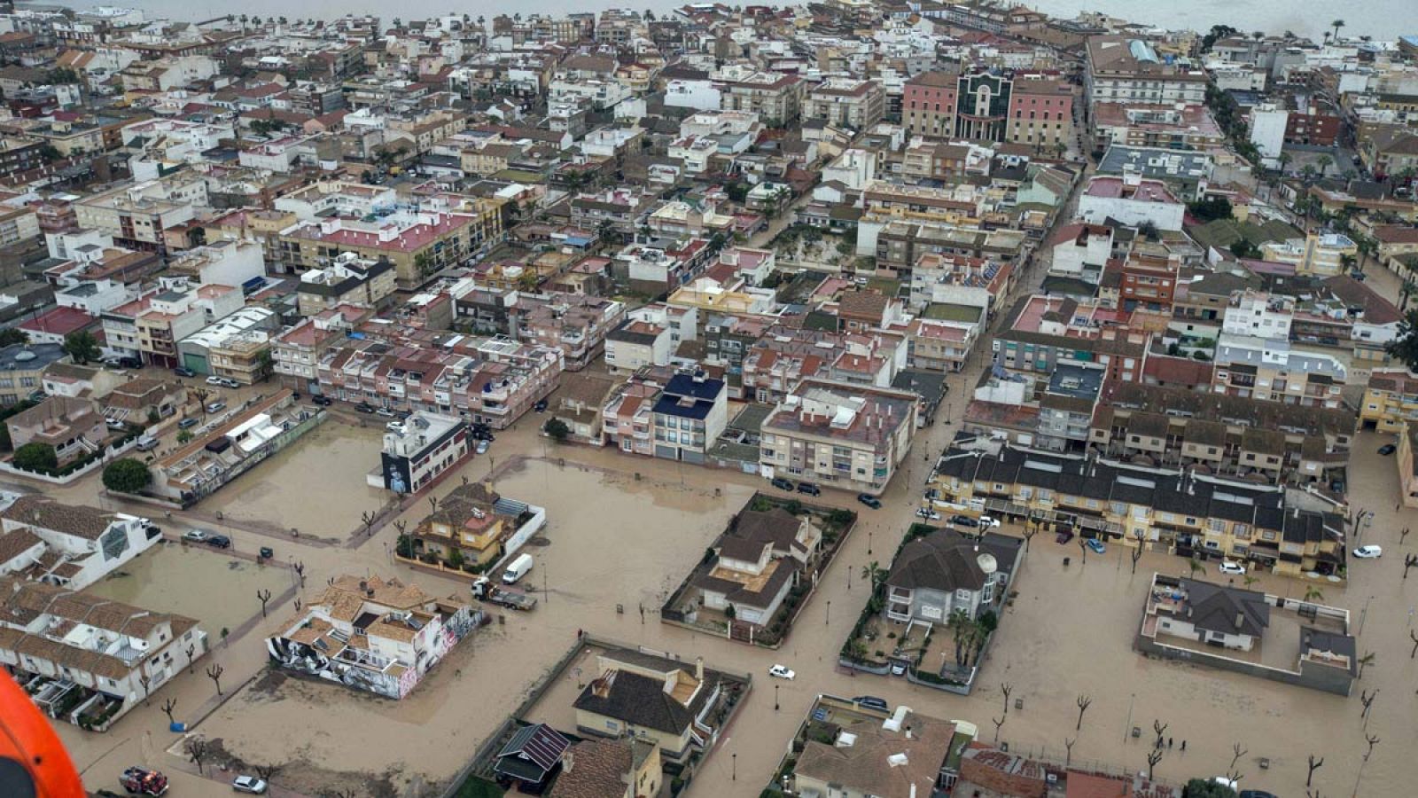 Los Alcázares, Murcia, declarado zona catastrófica por el temporal de lluvias.