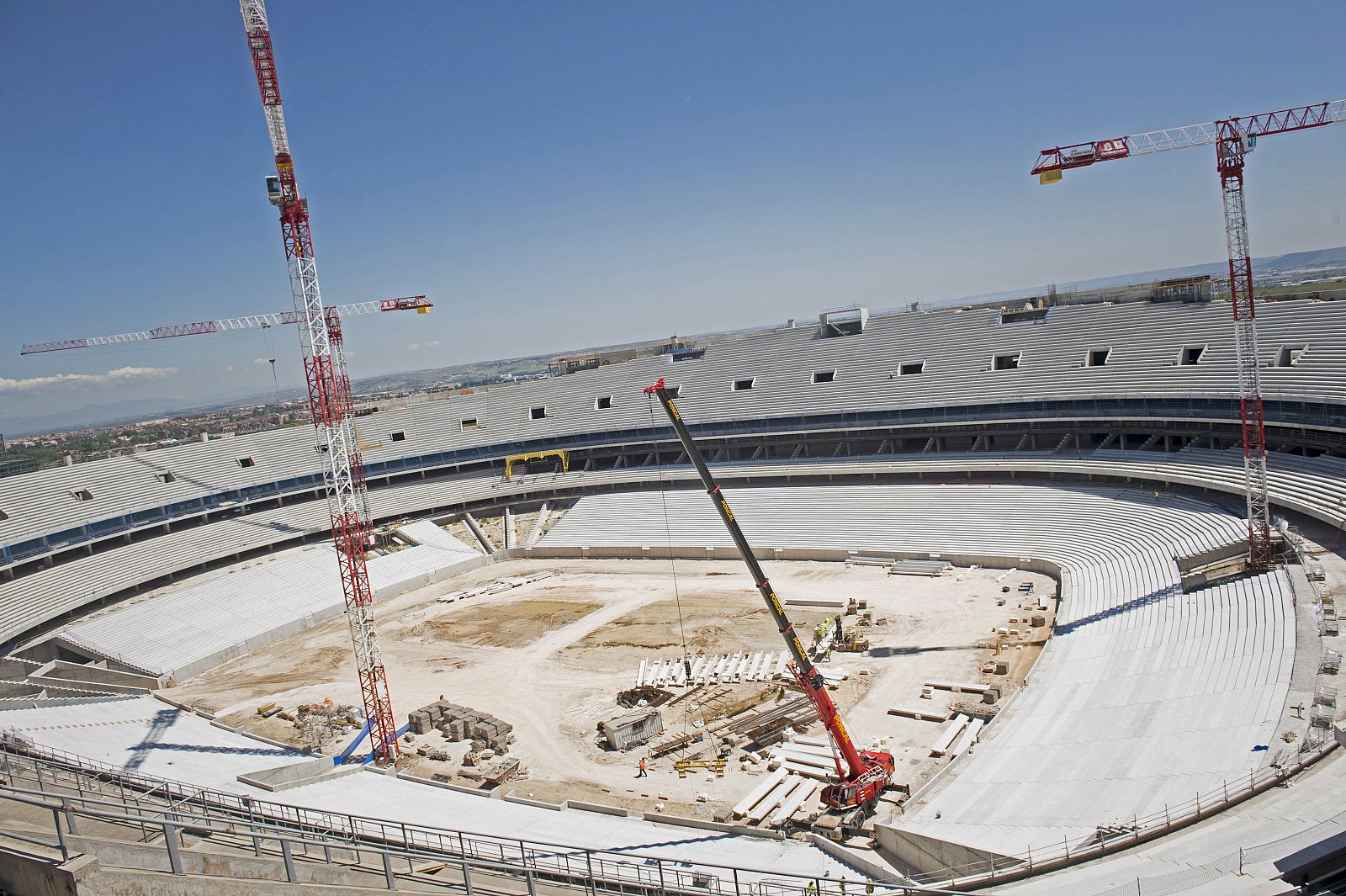 Foto de archivo de la vista del estado de las obras en el estadio de La Peineta.