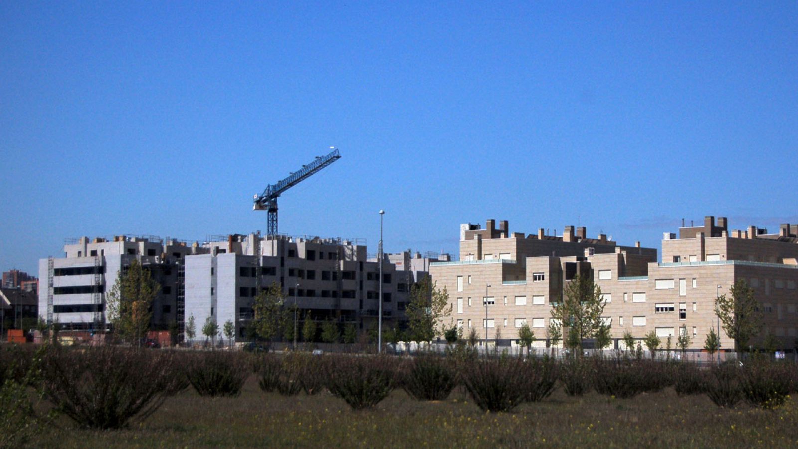 Imagen de archivo de viviendas en construcción en Valdebebas, Madrid