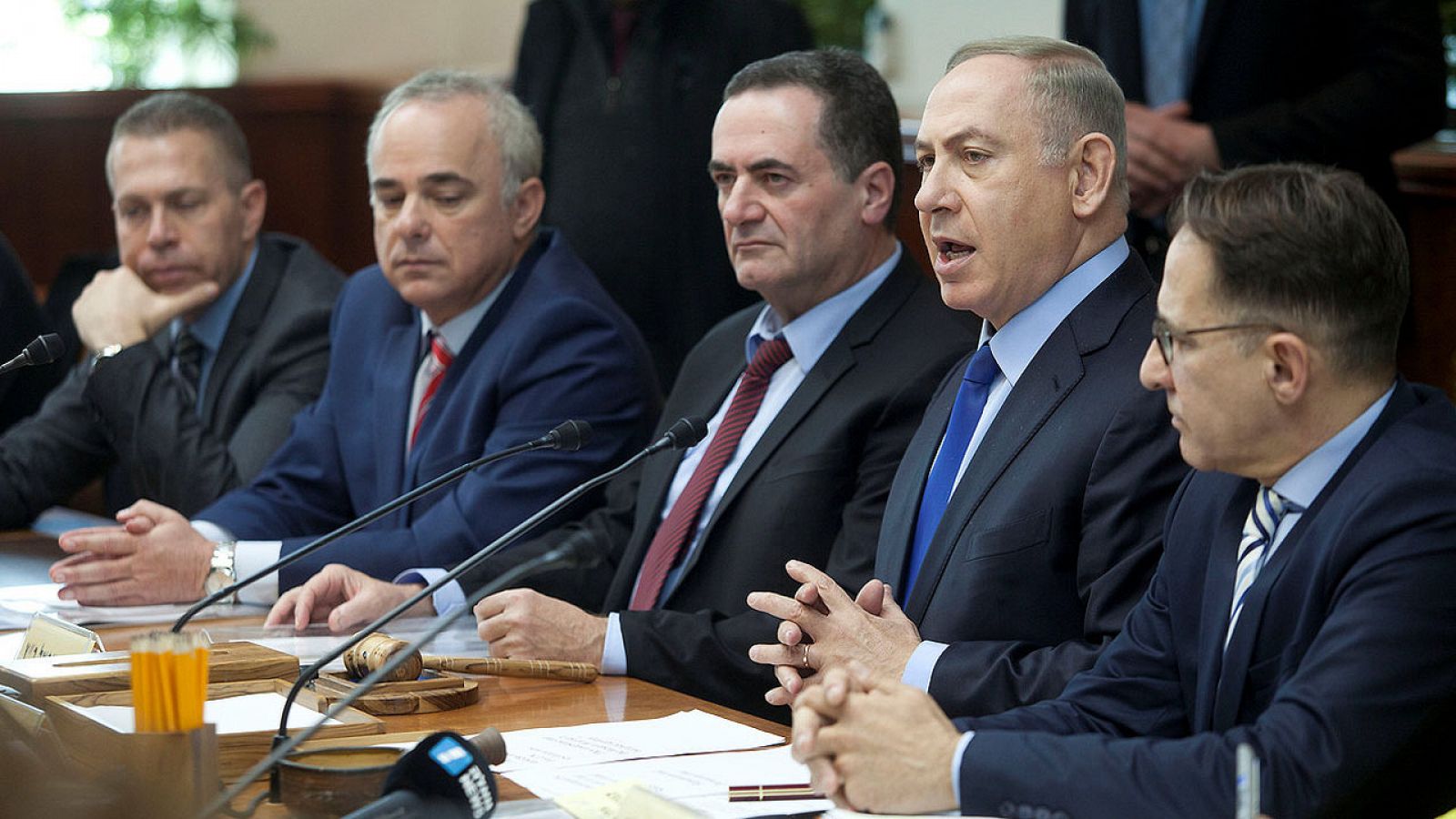 El primer ministro israelí, Benjamín Netanyahu, durante la reunión de su gabinete el 25 de diciembre de 2016 en Jerusalén.