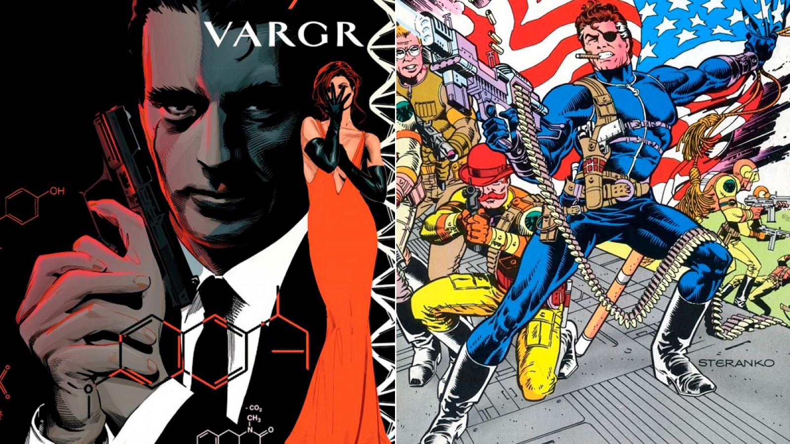 Ilustraciones de 'James Bond: Vargr' y 'Nick Furia, Agente de SHIELD'