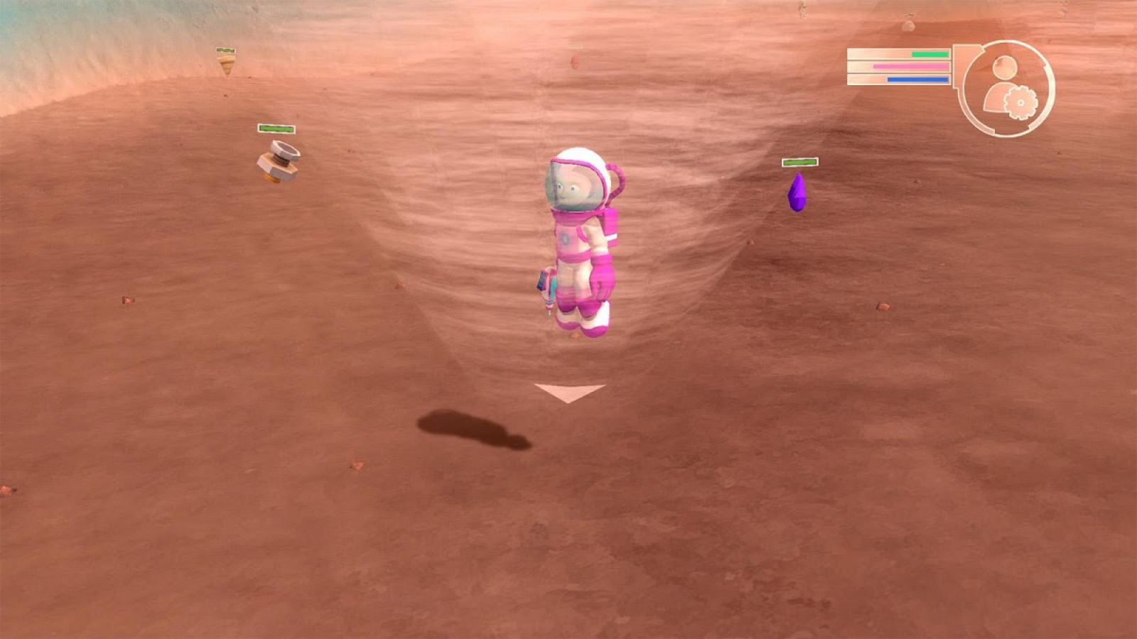 Imagen del videojuego 'Let's go to Mars'.