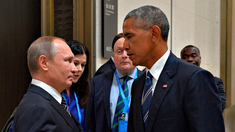 Los presidentes de Rusia, Vladímir Putin, y Estados Unidos, Barack Obama, durante la última reunión del G20