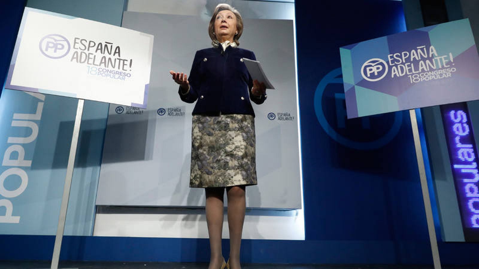 Luisa Fernanda Rudi presenta el XVIII Congreso Nacional del PP, que se celebrará del 10 al 12 de febrero en Madrid.