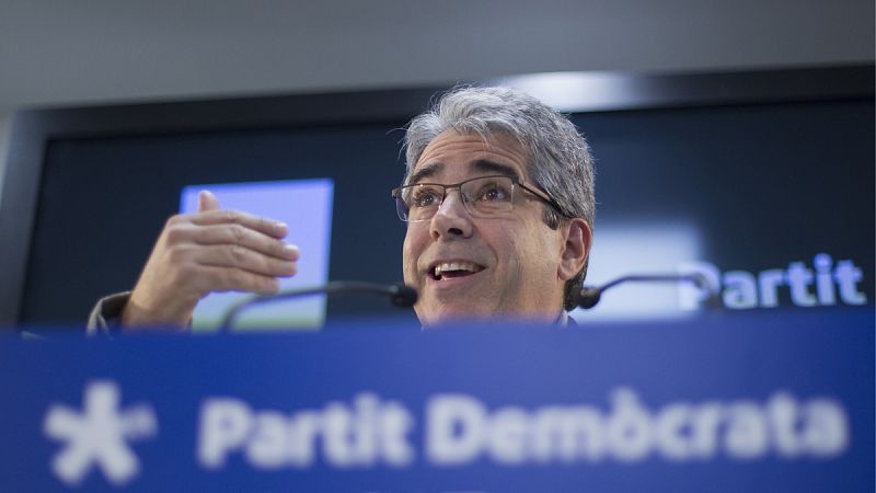 Francesc Homs, durante una rueda de prensa