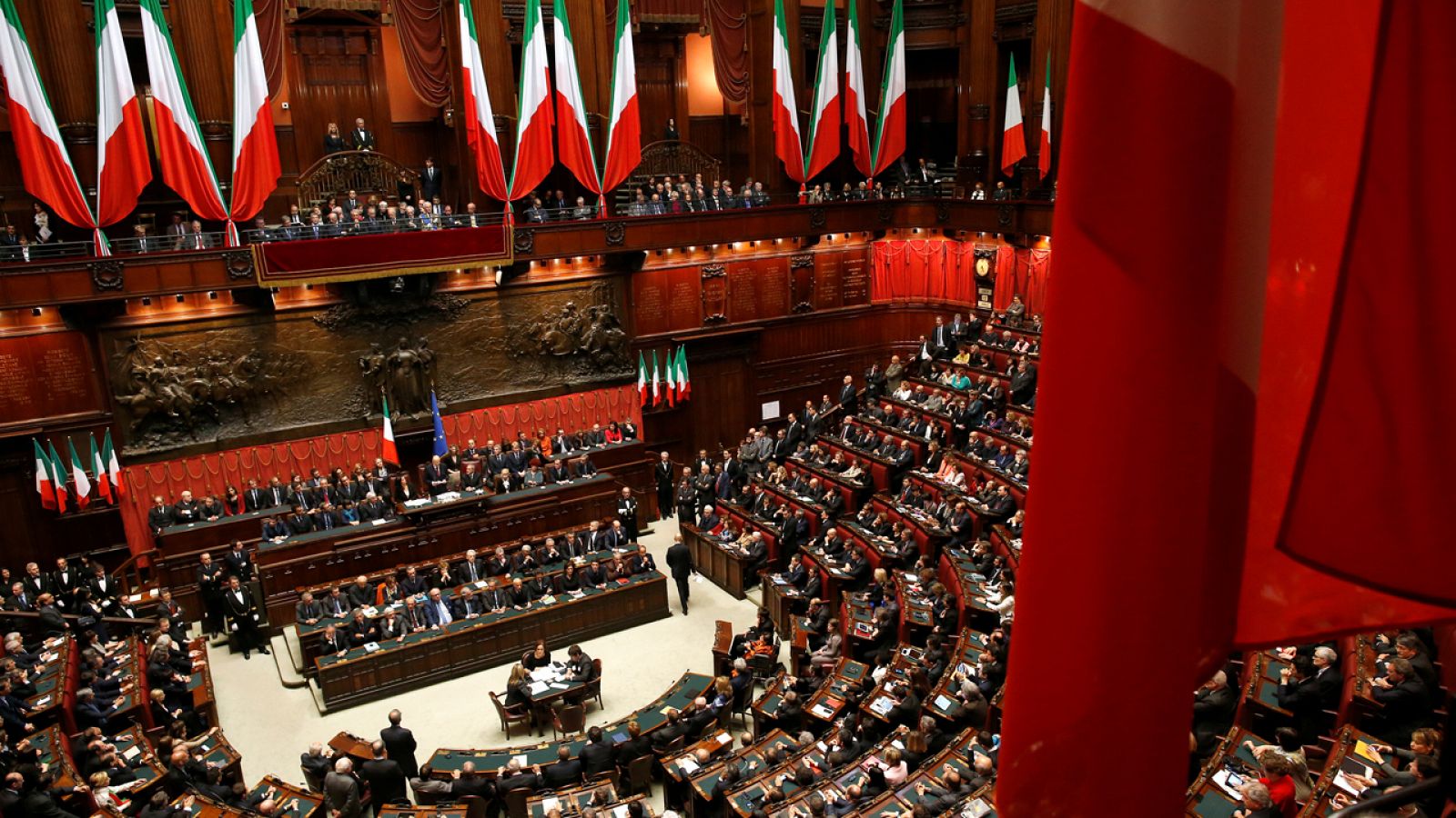 Una vista general del Parlamento italiano