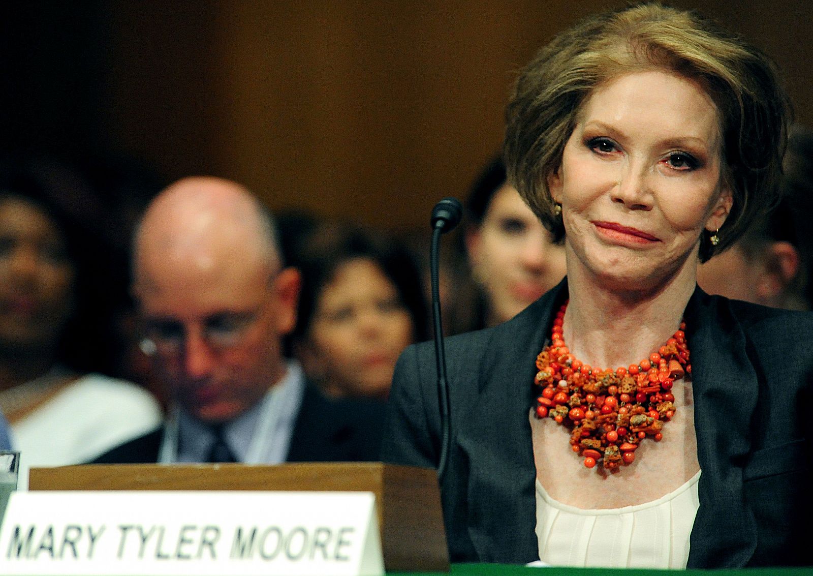 Fotografía de archivo de de Mary Tyler Moore en el Capitolio de Washington, en 2009