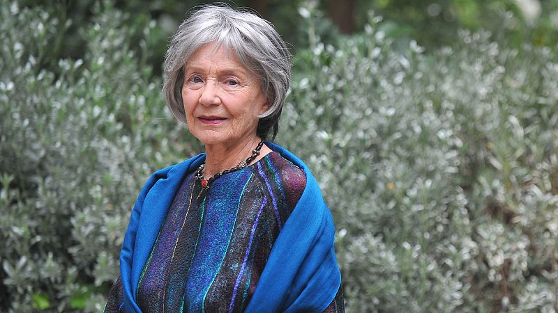 Emmanuelle Riva posa en la presentación de 'Amour' en Roma