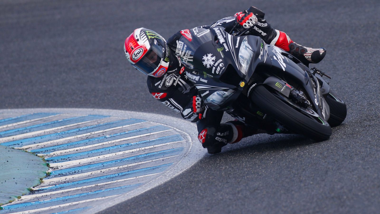 Johnathan Rea, en acción en los entrenamientos de Jerez