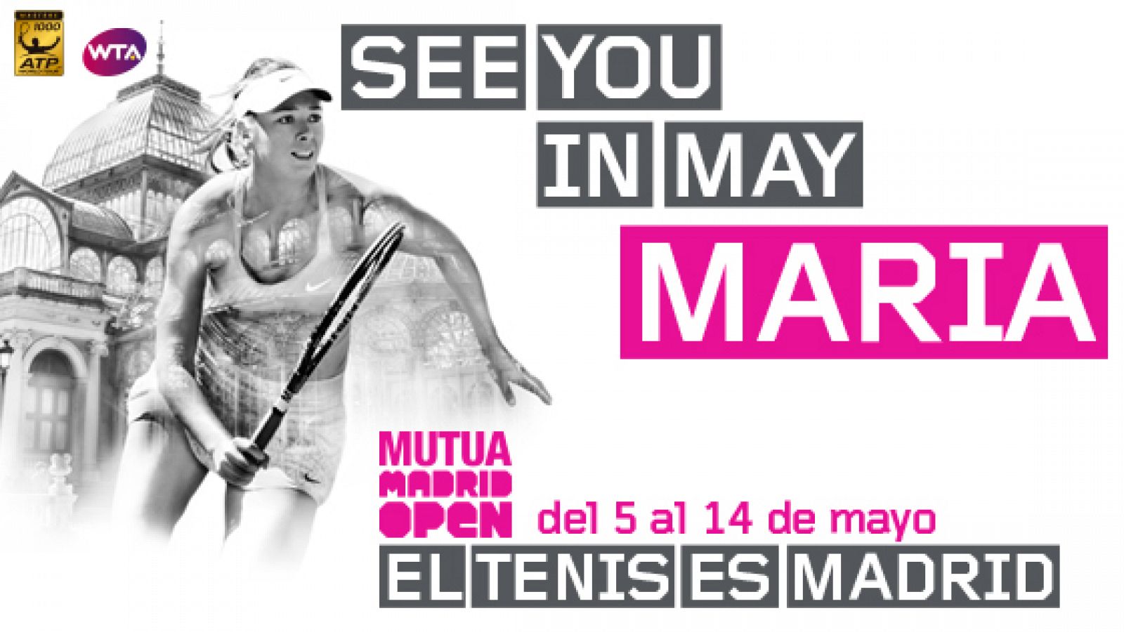 Imagen del anuncio de la invitación del torneo madrileño a la tenista rusa.