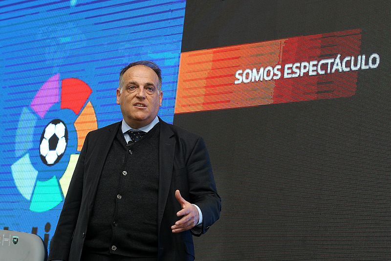El presidente de la liga española (LFP), Javier Tebas.