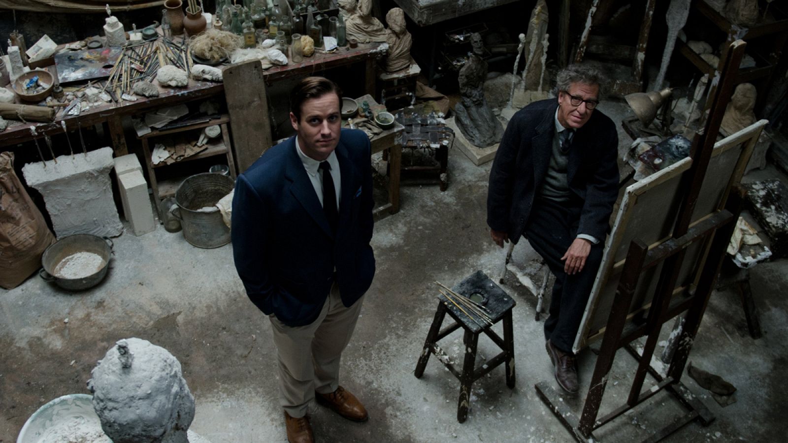 Los actores Arnie Hammer y Geoffrey Rush durante una escena de 'Final Portrait'.