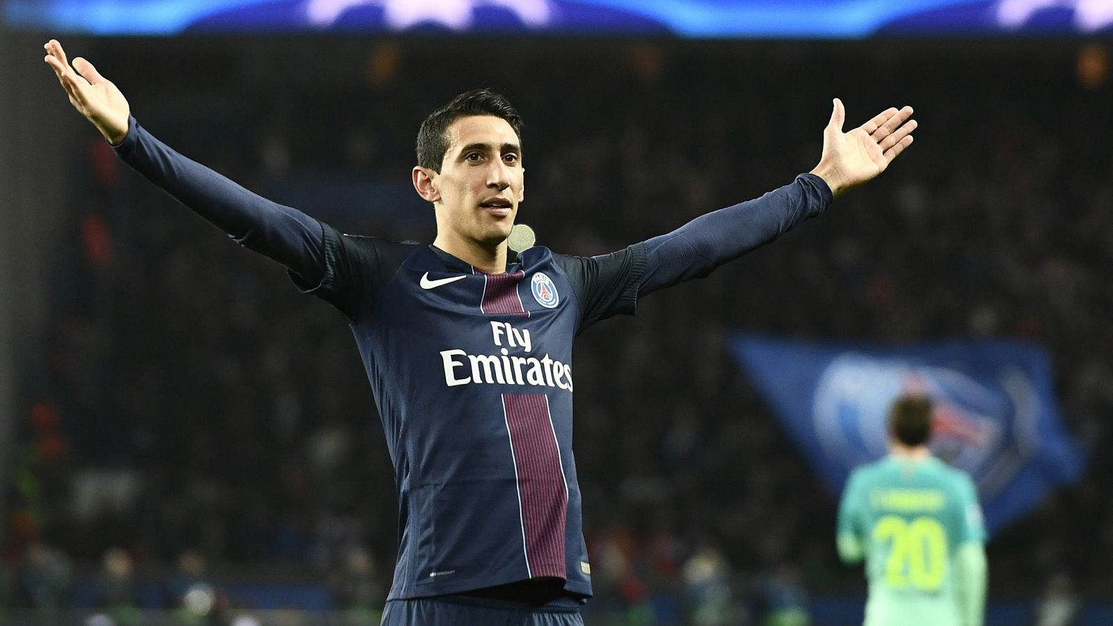 Di María, autor de un doblete en la ida contra el Barça.