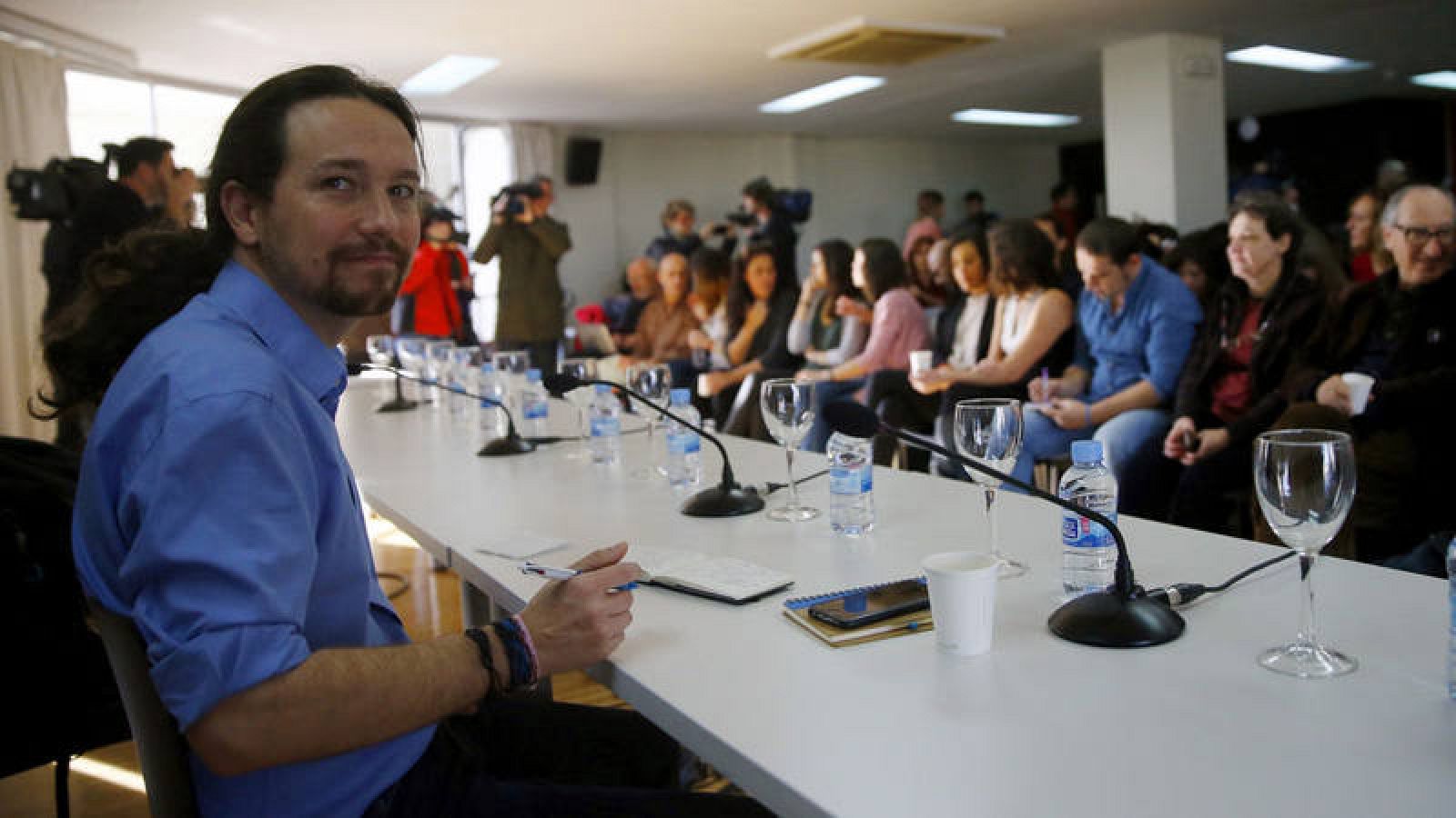 Pablo Iglesias en la primera reunión del Consejo Ciudadano tras Vistalegre II