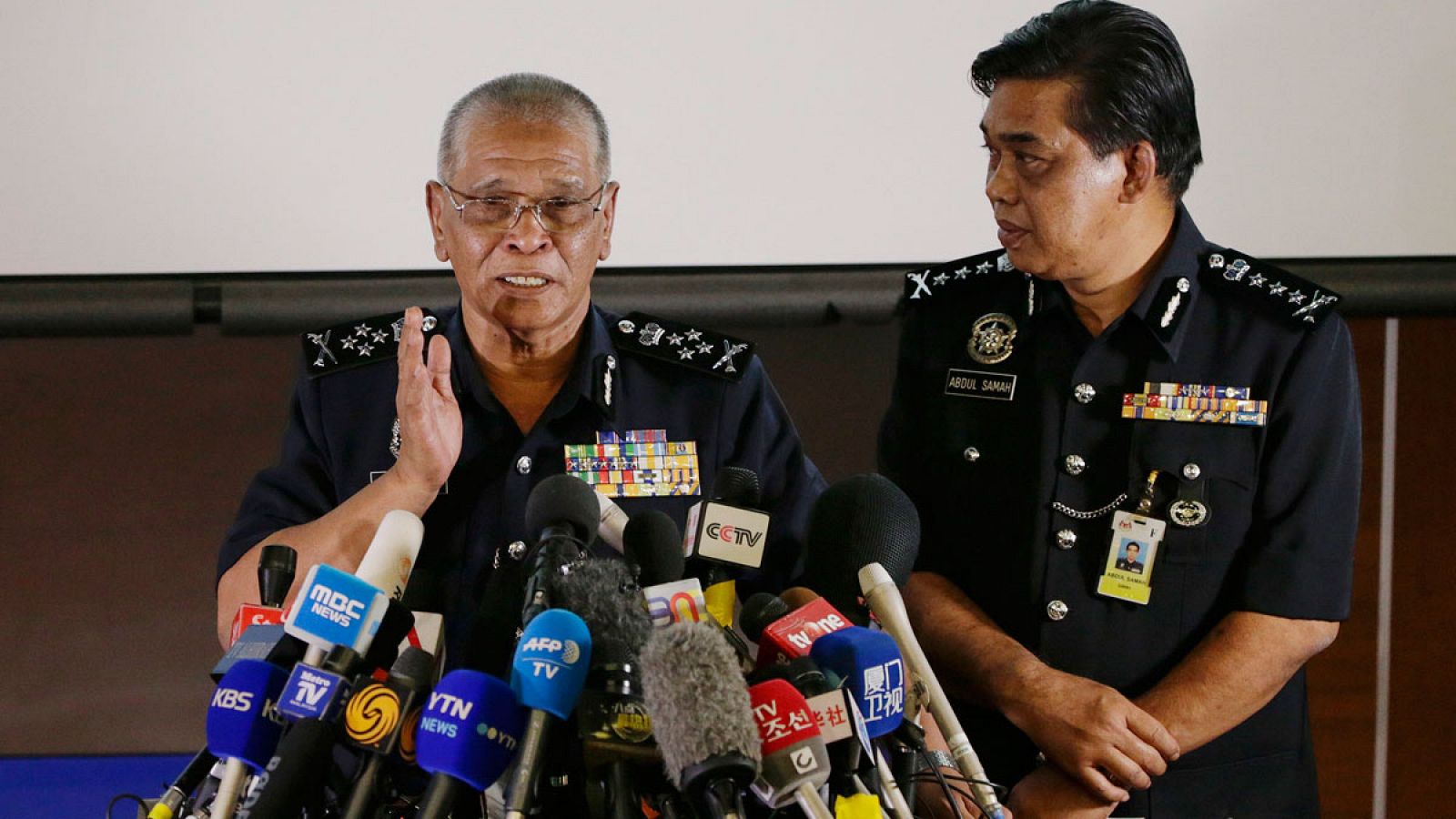 Rueda de prensa de la Policía de Malasia para informar del asesinato de Kim Jong-nam