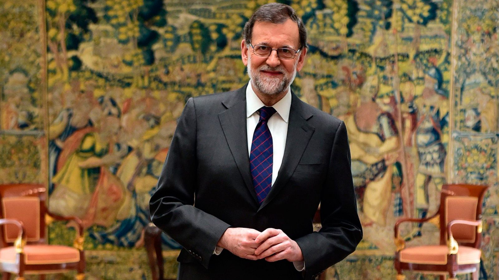 Mariano Rajoy, en una recepción en el palacio de la Moncloa