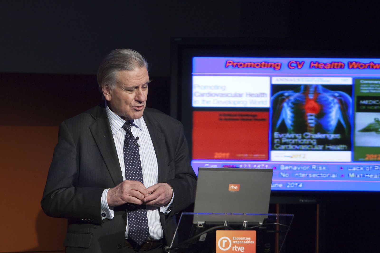 Valentín Fuster en el encuentro RTVE