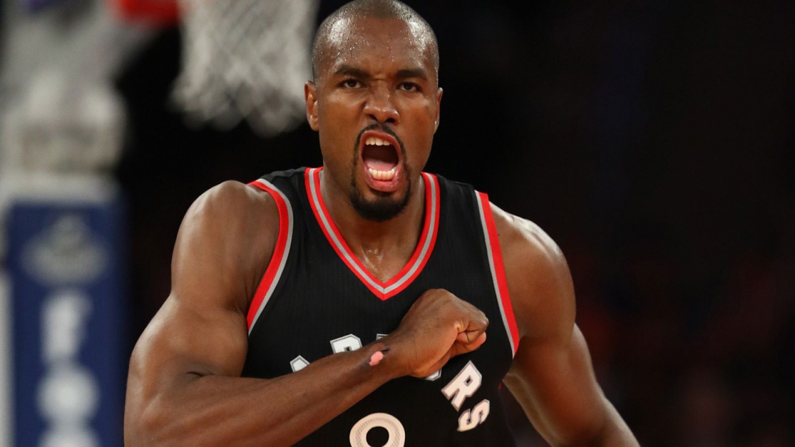 Ibaka celebra una canasta en un partido de esta semana.