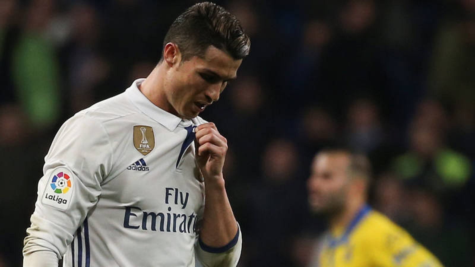 Cristiano Ronaldo, cabizbajo en el partido contra Las Palmas