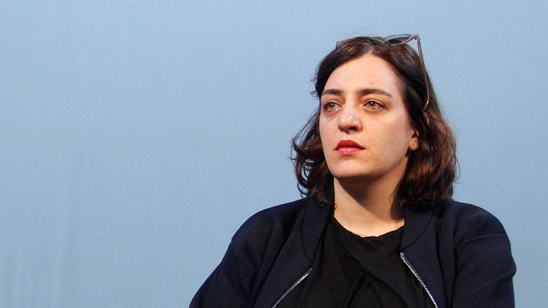 La exdelegada de Cultura y Deportes del Ayuntamiento de Madrid, Celia Mayer, durante la presentación de la programación del Matadero de Madrid