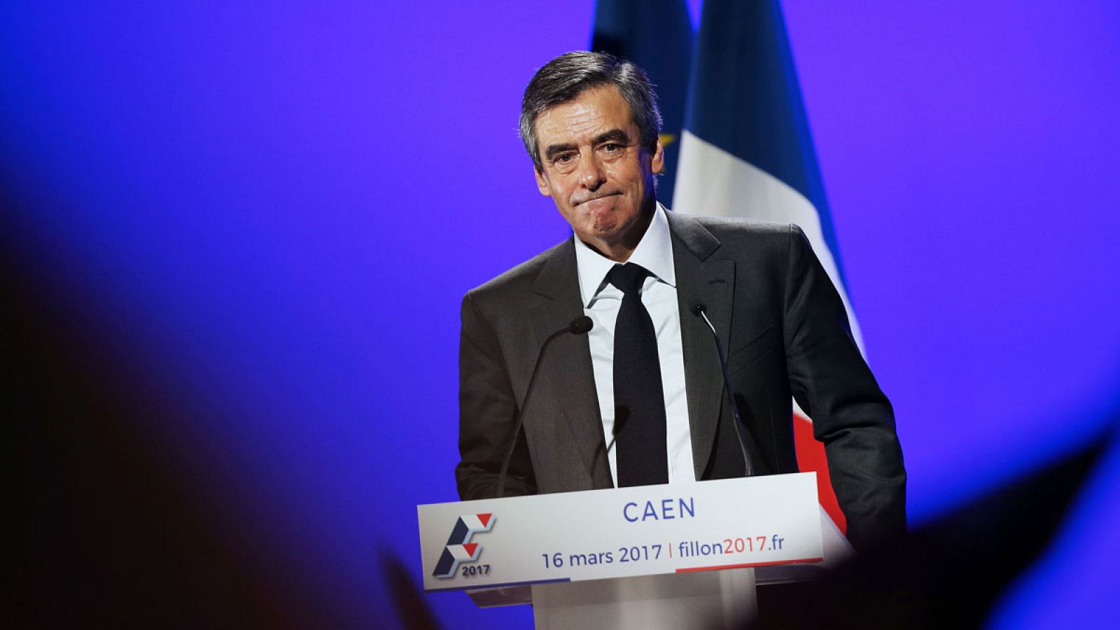 Fillon durante un acto de campaña el jueves 16 de marzo de 2017.