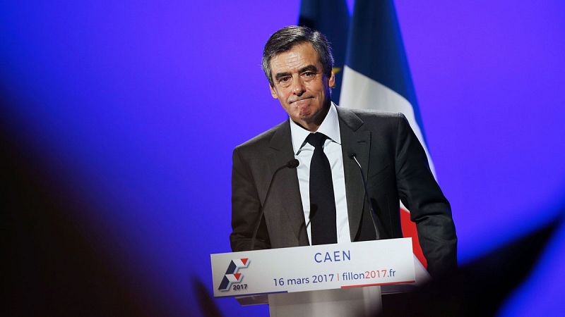 Fillon durante un acto de campaña el jueves 16 de marzo de 2017.