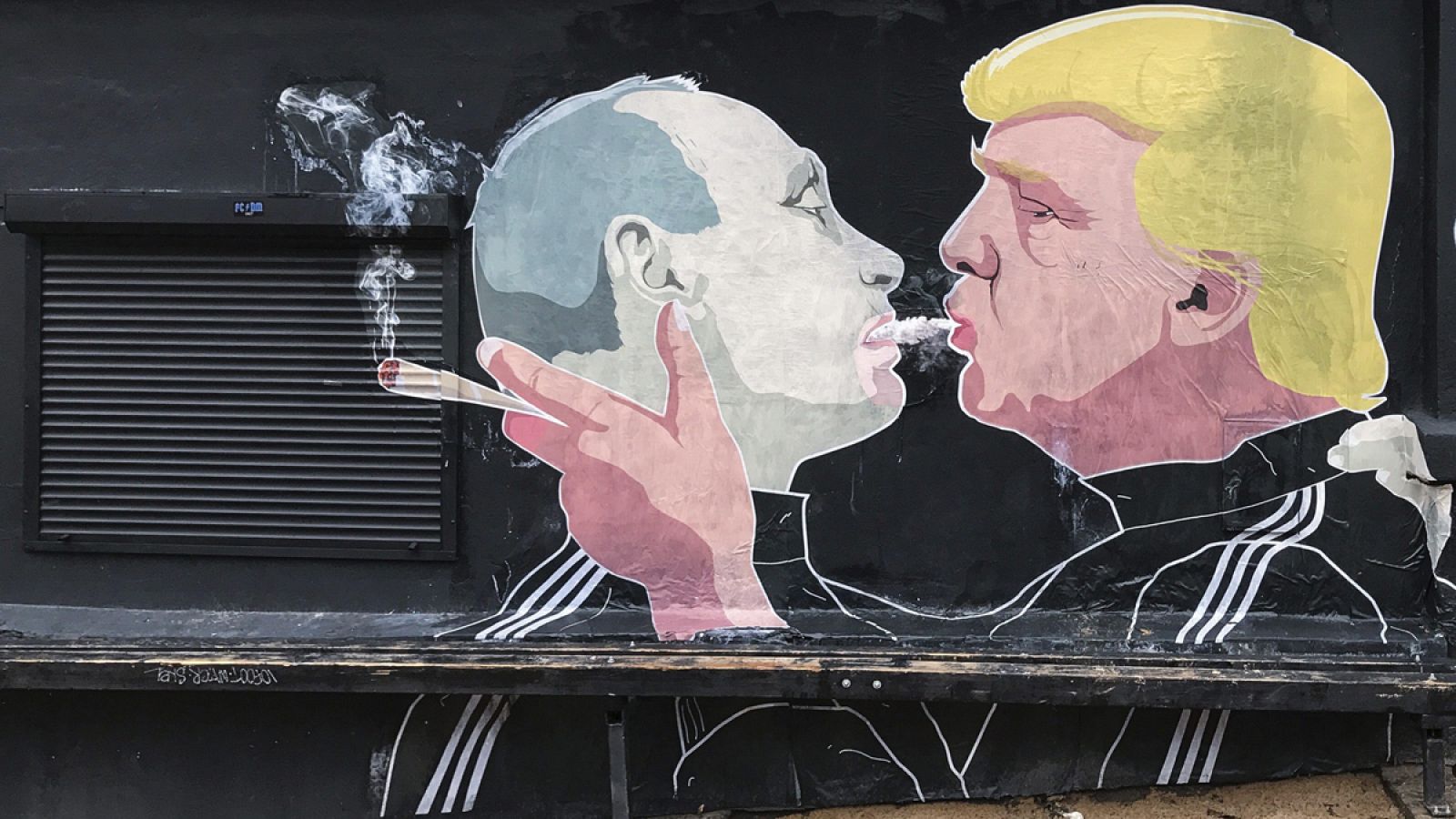 Trump y Putin comparten cigarro