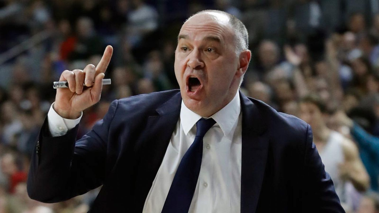 Pablo Laso, en una foto de su época como entrenador del Real Madrid de baloncesto.