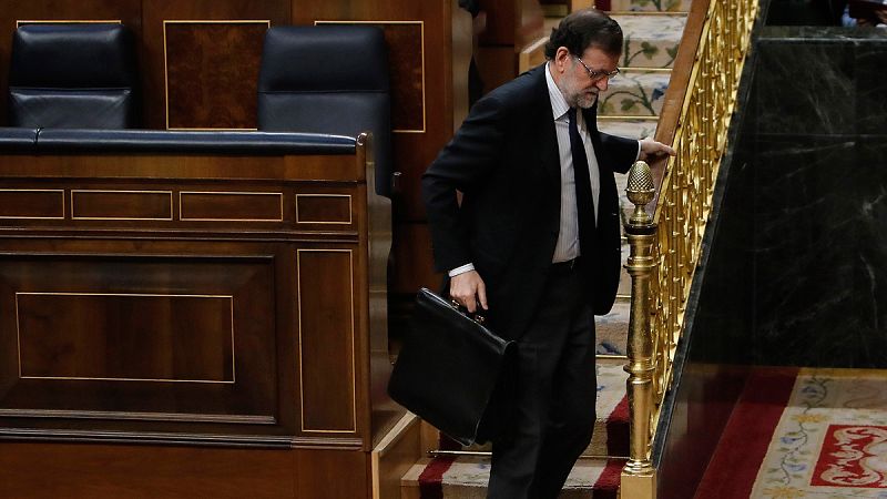 El presidente del Gobierno, Mariano Rajoy, en el Congreso de los Diputados