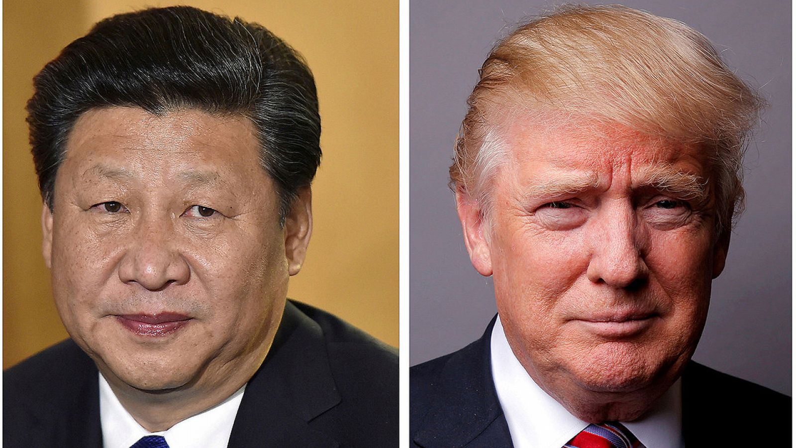 Combinación de fotos del presidente chino Xi Jinping y el estadounidense Donald Trump