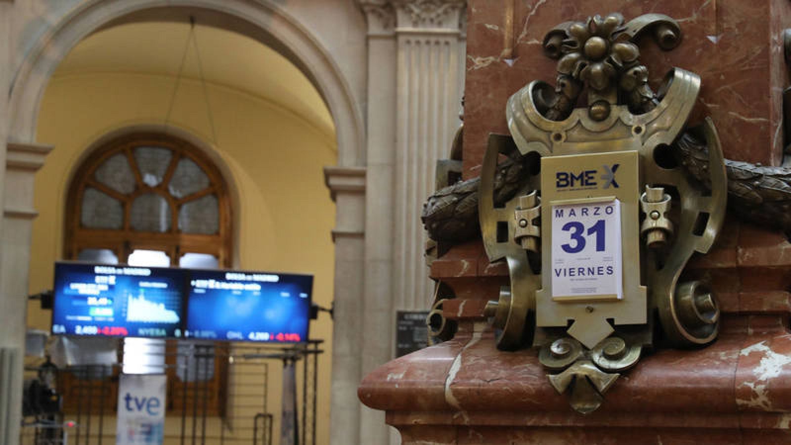 Vista general de la Bolsa de Madrid.