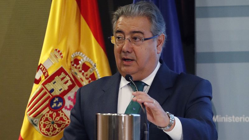 El ministro del Interior, Juan Ignacio Zoido, durante la presentación en Madrid de la nueva campaña de la iniciativa Stop Radicalismos