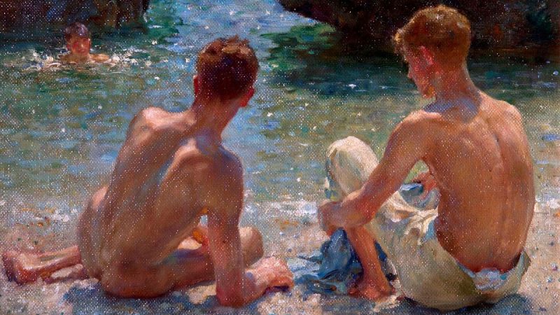 'The critics', 1927. Henry Scott Tuke. Warwick District Council