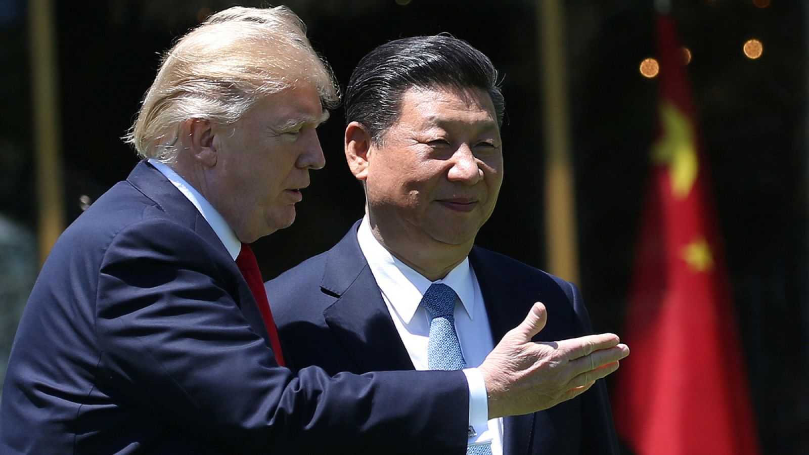 El presidente de Estados Unidos, Donald Trump, junto al presidente de China, Xi Jinping