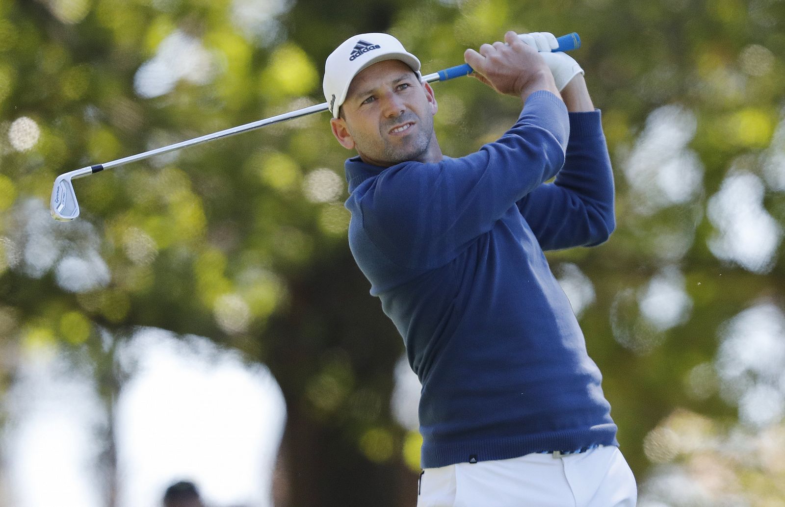 El español Sergio García en el cuarto hoyo de la segunda ronda del Masters de Augusta.