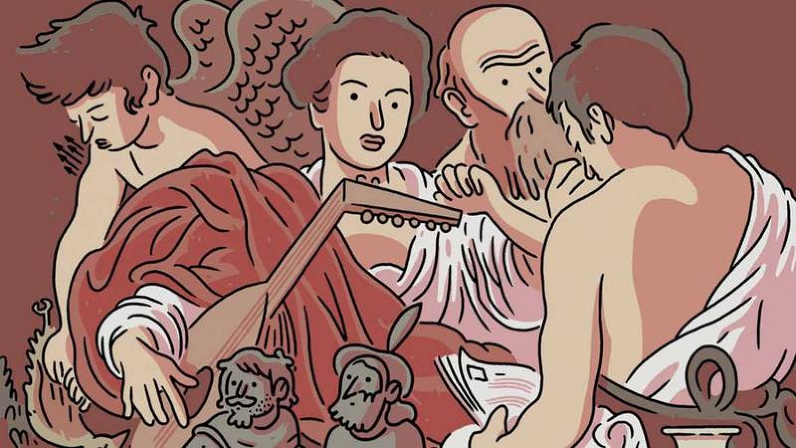 Fragmento de la portada de 'Dos holandeses en Nápoles'