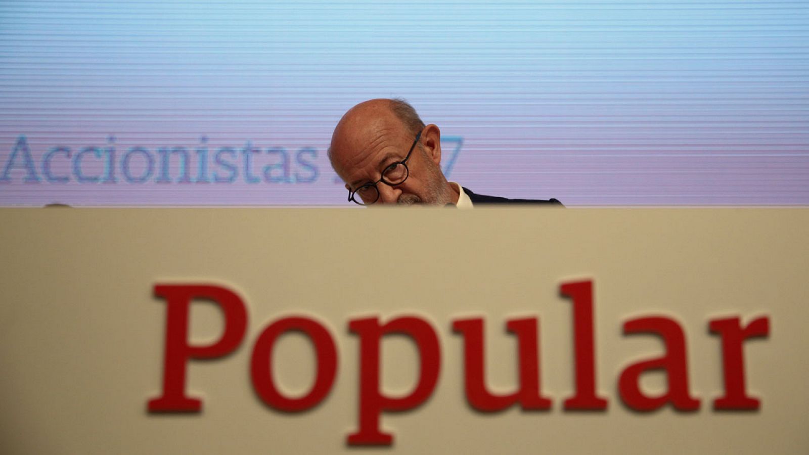 El presidente del Popular, Emilio Saracho