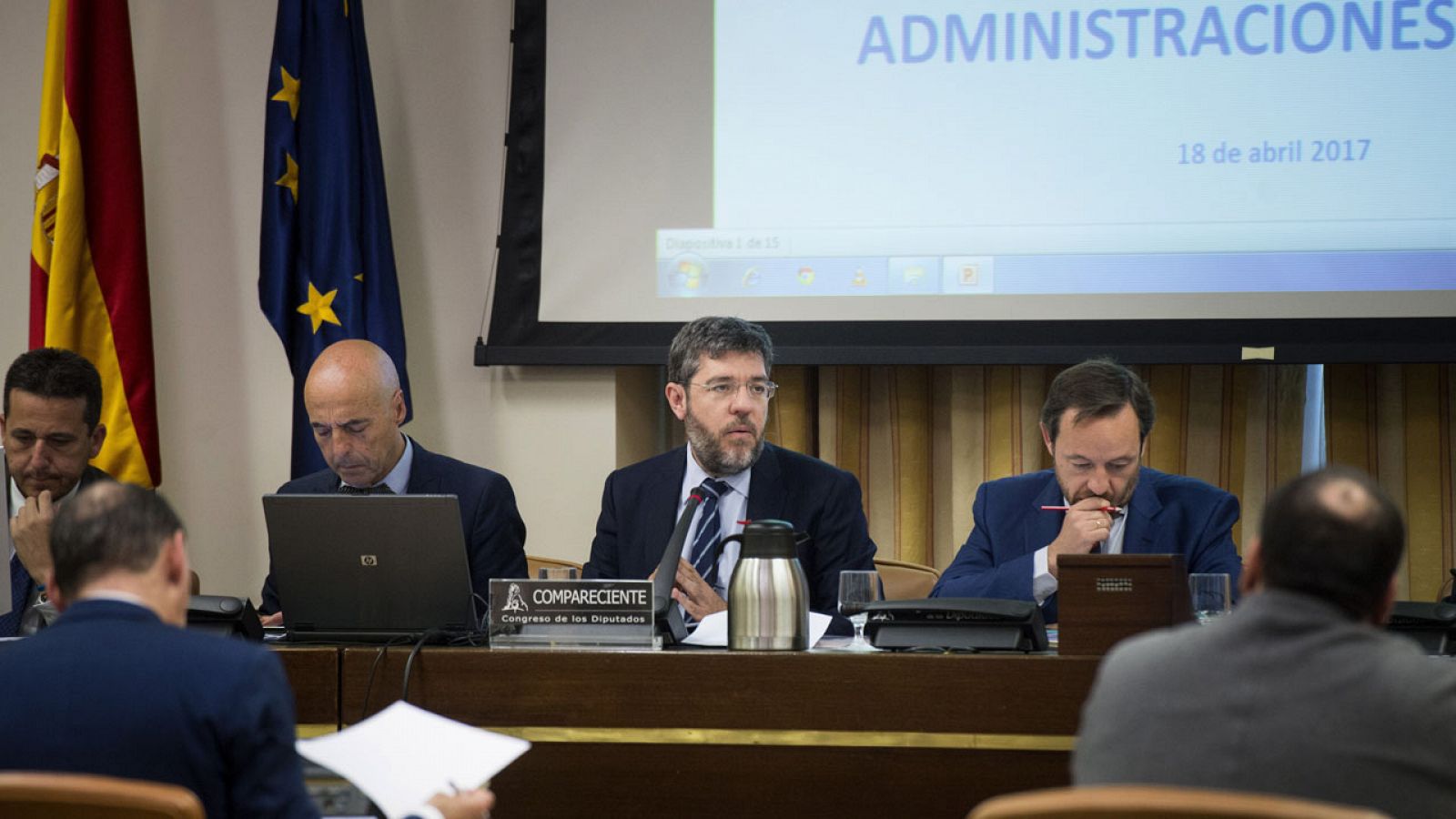 El secretario de Estado de Presupuestos y Gastos, Alberto Nadal, comparece ante la Comisión de Presupuestos del Congreso.