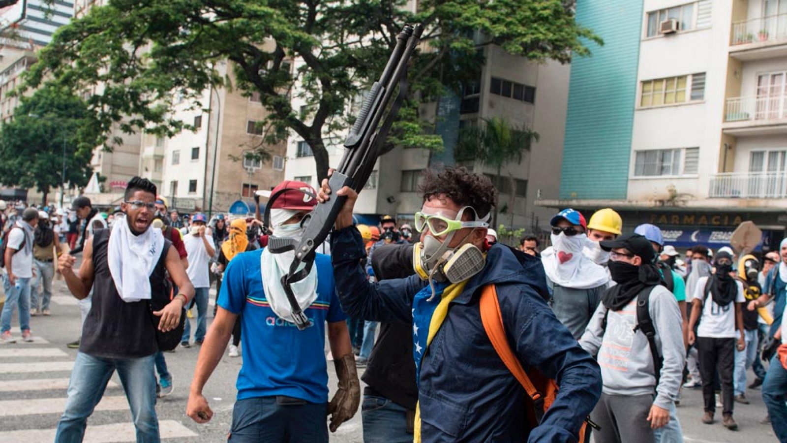 Imagen de las protestas celebradas en Caracas este miércoles