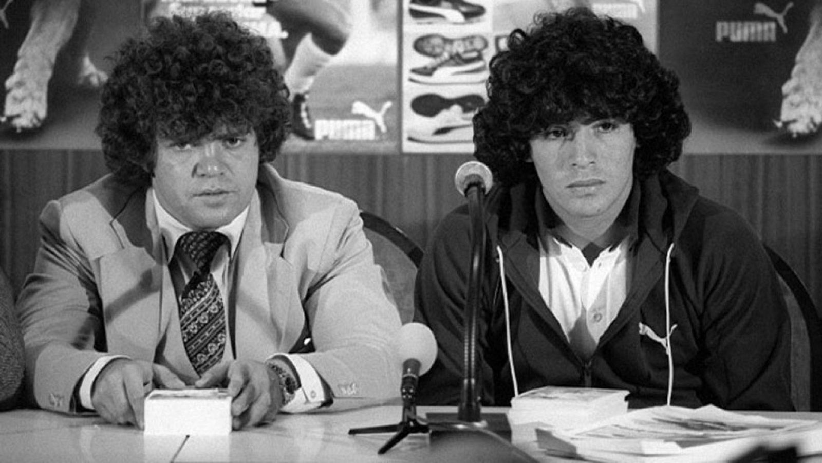 Cyterszpiler y Maradona, en una imagen de archivo.
