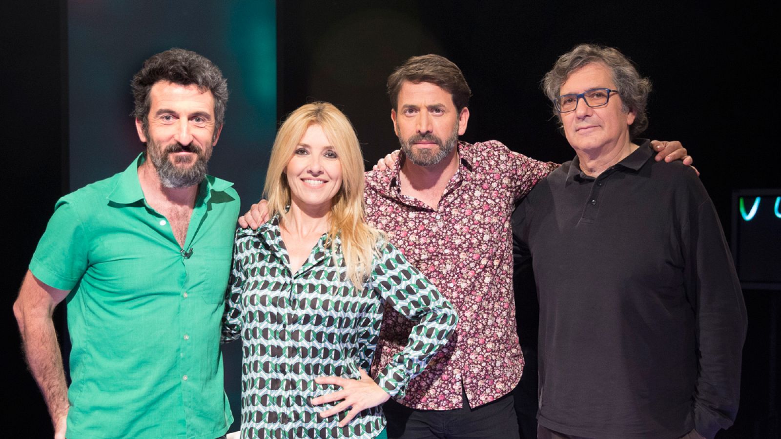 Gerardo Herrero, Antonio Garrido y Luis Zahera con Cayetana Guillén Cuervo