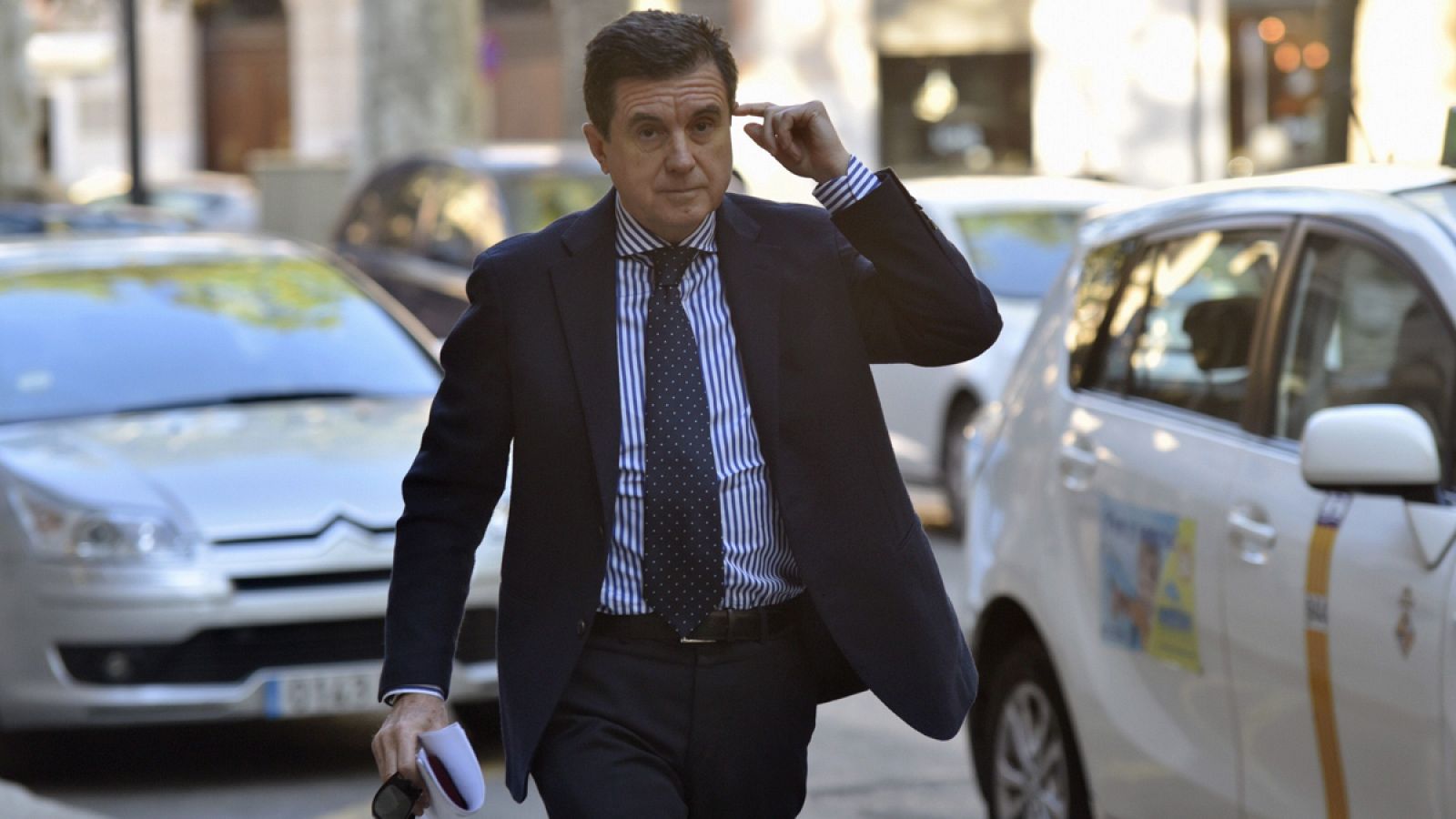Imagen del pasado mes de abril del expresidente del Gobierno balear Jaume Matas, a su llegada a la Audiencia de Palma.