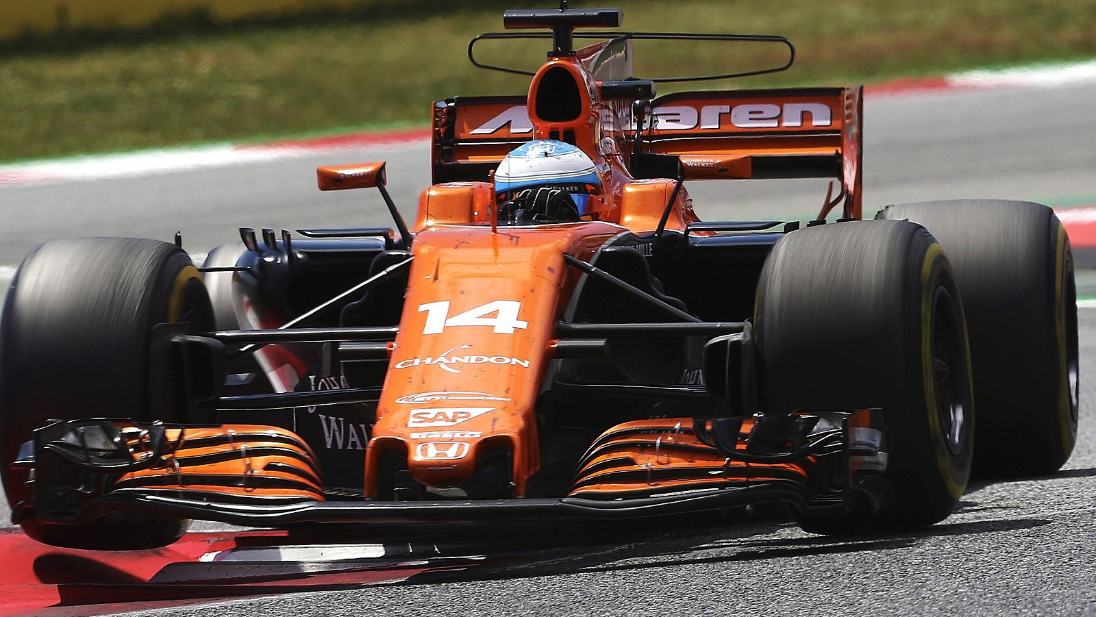 El piloto español Fernando Alonso, durante el GP de España