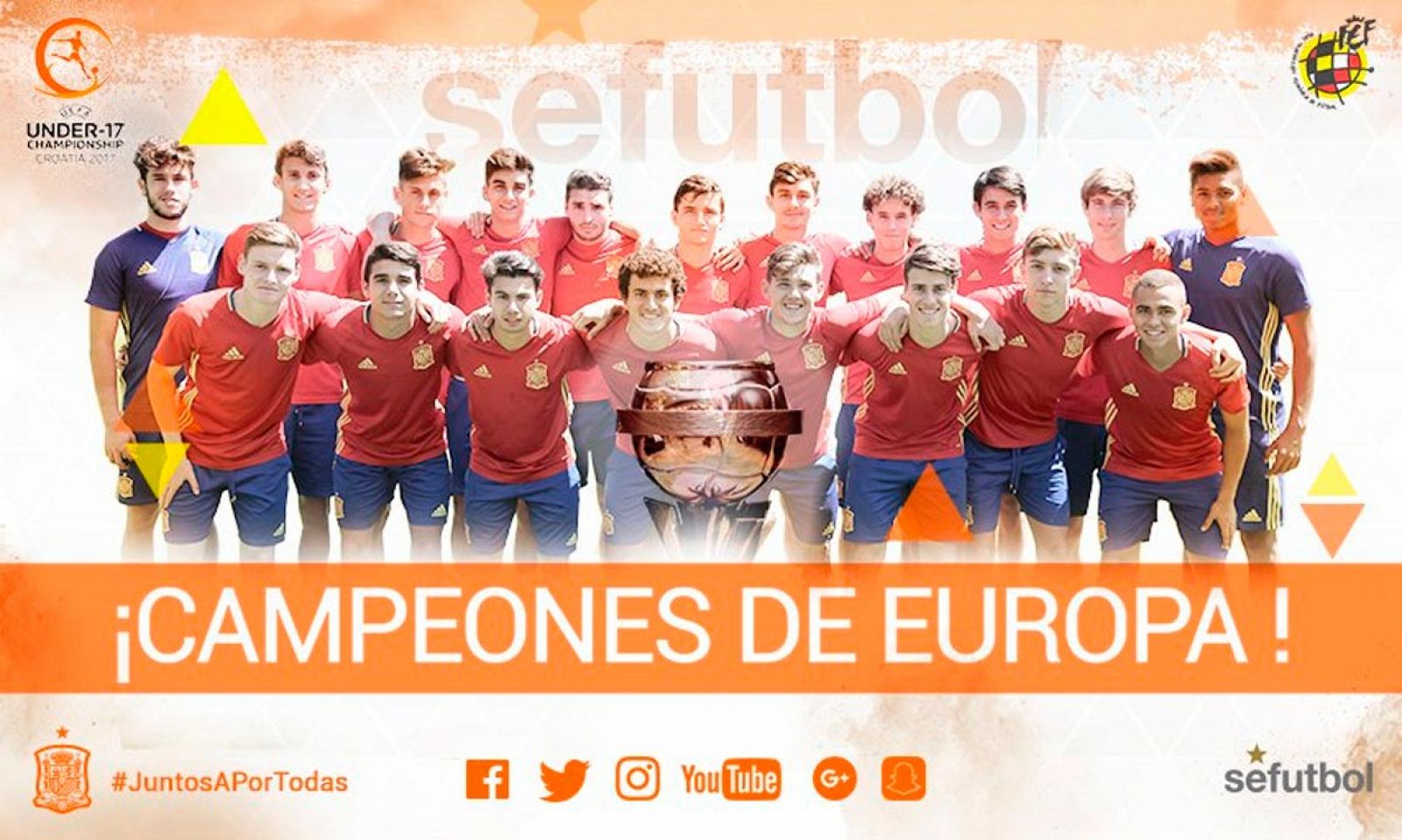 Los sub'17 españoles se han llevado el europeo ante Inglaterra.