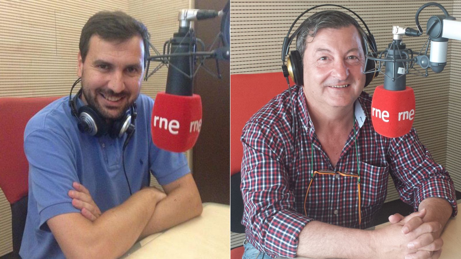 Manolo Castro, presentador de 'Kilómetros de radio', y el periodista de RNE Jesús Sebastián.