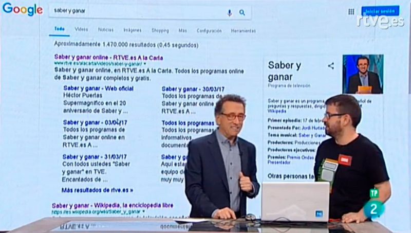 Doble o nada, con Google, en Saber y Ganar