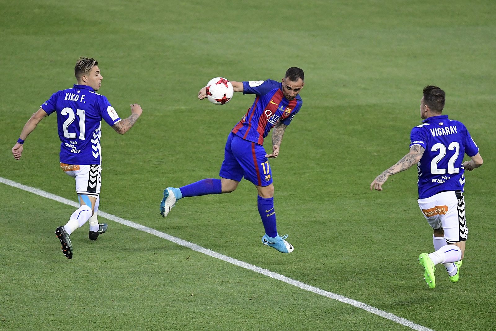Imagen del partido Barça vs Alavés, final de Copa